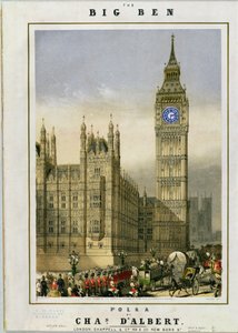 Big Ben Polka, okładka muzyczna pubu. przez Hanharta, c.1862