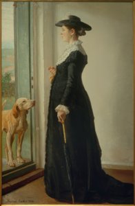 Portret mojej żony. Malarka Anna Ancher autorstwa Michael Peter Ancher