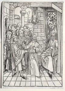 Skarbnik: Chrystus przed Kajfaszem (verso) autorstwa Michael Wolgemut