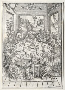 Skarbnik: Ostatnia Wieczerza, 1491. autorstwa Michael Wolgemut