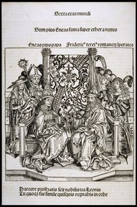 Spotkanie papieża Piusa II z cesarzem niemieckim Fryderykiem III, ok. 1493.