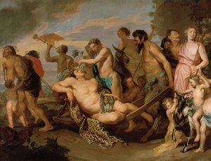 Bachanalia, przed 1659 (olej na płótnie) autorstwa Michaelina Wautier
