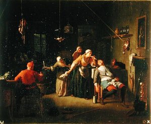 Scena Karczmy (olej na płótnie)