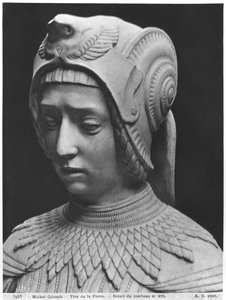 Nantes, katedra św. Piotra i Pawła, nagrobek Franciszka II, księcia Bretanii i Małgorzaty z Foix, głowa Fortitude, 1502-07 (odlew gipsowy z marmuru) (detal)