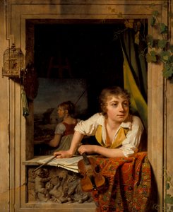 Malarstwo i muzyka (Portret syna artysty), 1800