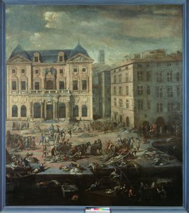 Widok ratusza, Marsylia podczas zarazy 1720