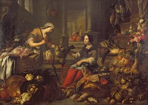 Jezus w domu Marty i Marii autorstwa Michel de Bouillon