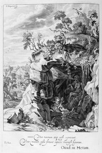 Nimfa Echo zamieniła się w dźwięk, 1655 autorstwa Michel de Marolles