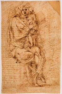 Madonna z Dzieciątkiem autorstwa Michelangelo (after) Buonarroti