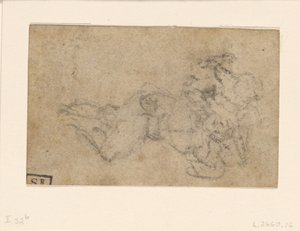 Michał Anioł - Dawid i Goliat. Studia architektoniczne, ok. 1550-1556, I, 32b.