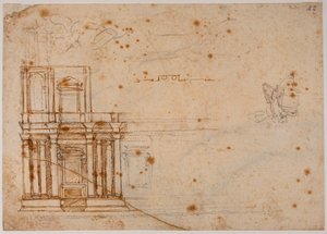 Studia architektoniczne i fragmenty poetyckie autorstwa Michelangelo Buonarroti
