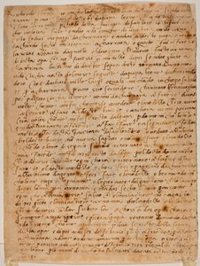 Pamięć autografu autorstwa Michelangelo Buonarroti