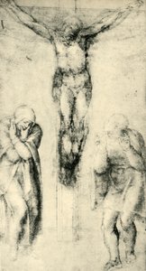 Chrystus na krzyżu między Dziewicą a św. Janem, ok. 1560-1564, 1943. autorstwa Michelangelo Buonarroti
