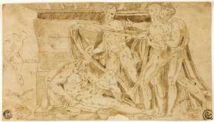 Pijaństwo Noego autorstwa Michelangelo Buonarroti