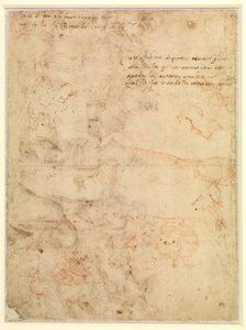 Studium postaci autorstwa Michelangelo Buonarroti