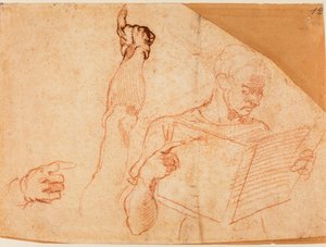 Studium ryciny "Ukaranie Amana" w Kaplicy Sykstyńskiej autorstwa Michelangelo Buonarroti
