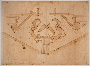 Projekt fortyfikacji dla bramy autorstwa Michelangelo Buonarroti