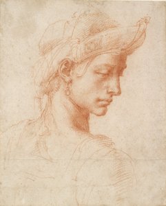 Idealna głowa, koniec XV-początek XVI wieku autorstwa Michelangelo Buonarroti