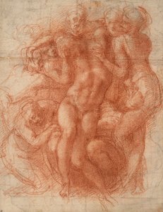 Lamentacja, ok. 1530 (czerwona kreda) autorstwa Michelangelo Buonarroti