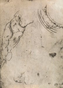 Męskie nogi, studium Michała Anioła. Gabinet Rysunków i Grafiki, Galeria Uffizi, Florencja autorstwa Michelangelo Buonarroti