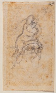 Studium aktu dla Kaplicy Sykstyńskiej autorstwa Michelangelo Buonarroti