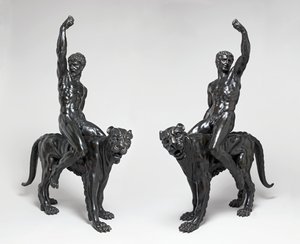 Nagie bachantki ujeżdżające pantery, c.1506-08 (brąz) autorstwa Michelangelo Buonarroti