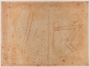 Plan murów w pobliżu Bramy św. Piera Gattoliniego autorstwa Michelangelo Buonarroti