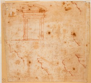 Plany portali i listew architektonicznych autorstwa Michelangelo Buonarroti