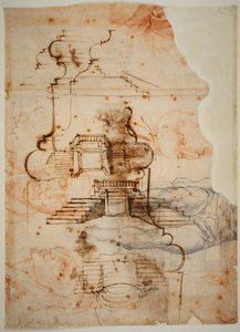 Plany schodów autorstwa Michelangelo Buonarroti