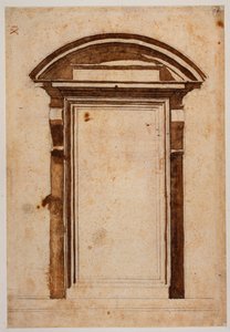 Studium portalu dla biblioteki Laurentian autorstwa Michelangelo Buonarroti