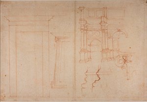 Badania zabytków rzymskich autorstwa Michelangelo Buonarroti