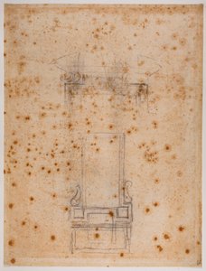 Badania nad oknem i drzwiami do wnęki Laurentian autorstwa Michelangelo Buonarroti