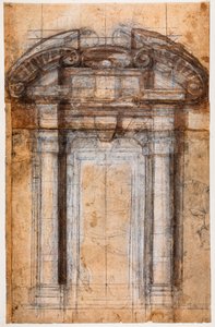 Studium dla Porta Pia autorstwa Michelangelo Buonarroti