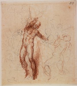 Studium dla Chrystusa w stanie zawieszenia autorstwa Michelangelo Buonarroti
