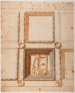 Studium dekoracji kopuły nowej zakrystii autorstwa Michelangelo Buonarroti