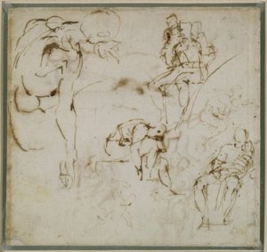 Studium postaci, ok. 1511 r. autorstwa Michelangelo Buonarroti