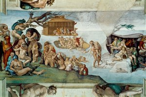Kaplica Sykstyńska (fresk) autorstwa Michelangelo Buonarroti
