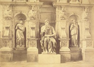 Grób papieża Juliusza II (1453-1513) fragment Mojżesza po bokach Lei i Racheli autorstwa Michelangelo Buonarroti