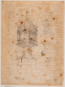 Dwa badania ciborium autorstwa Michelangelo Buonarroti