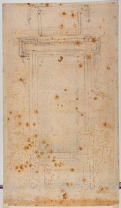 Projekt okna i badania dla kurtyny Laurentian autorstwa Michelangelo Buonarroti