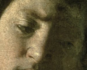 Dawid z głową Goliata, 1606 olej na płótnie, detal z 100349 autorstwa Michelangelo Merisi Caravaggio