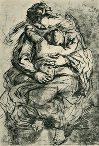 Madonna z Dzieciątkiem, koniec XVI-początek XVII wieku, 1943. autorstwa Michelangelo Merisi Caravaggio