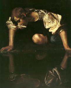 Narcyz, 1598-1599 autorstwa Michelangelo Merisi Caravaggio