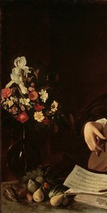 Lutniarz, c.1595 (szczegóły 2639693) autorstwa Michelangelo Merisi Caravaggio