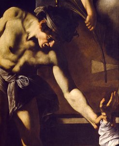 Męczeństwo św. Mateusza, detal, 1599-1600 autorstwa Michelangelo Merisi Caravaggio