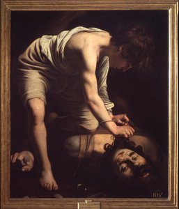 Obraz Dawida i Goliata autorstwa Michelangelo Merisi dit Le Caravaggio ou il Caravaggio