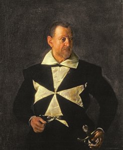 Portret Kawalera Maltańskiego, prawdopodobnie Fra Antonio Martelli autorstwa Michelangelo Merisi da Caravaggio