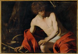 Święty Jan Chrzciciel (obraz na płótnie) autorstwa Michelangelo Merisi da Caravaggio
