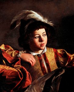 Powołanie św Mateusza, detal (olej na płótnie) autorstwa Michelangelo Merisi da Caravaggio
