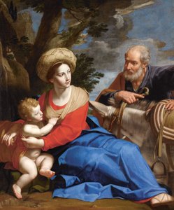 Odpoczynek w ucieczce do Egiptu, c. 1640. autorstwa Michele Desubleo